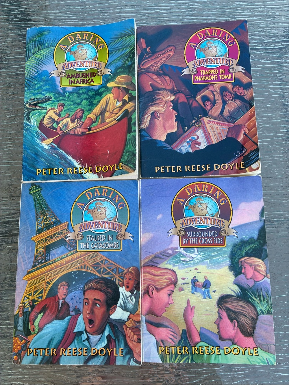 Vintage "A Daring Adventure" Youth Action Adventure PB Novels Books 1-4